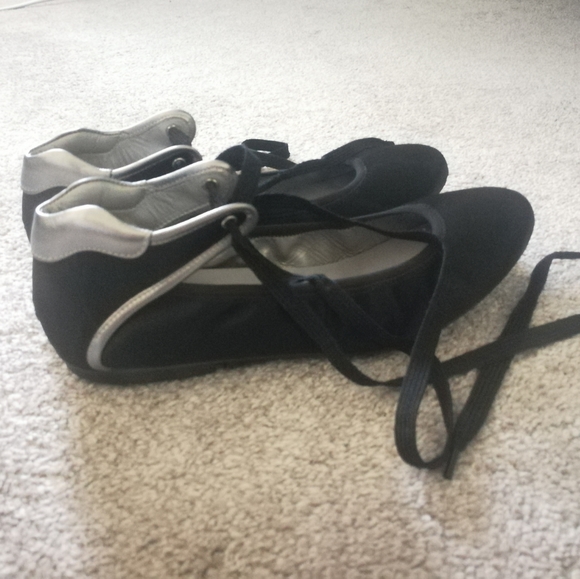 Hogan Brand New Black Sneaker Ballet Flats Size 7 - Picture 3 of 6